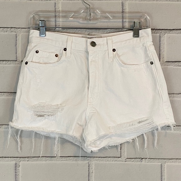 pistola Pants - Pistola Nova Relaxed High Rise Cut Off Jean Shorts